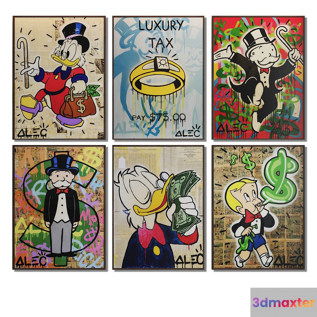 Alec monopoly arts 3D Max