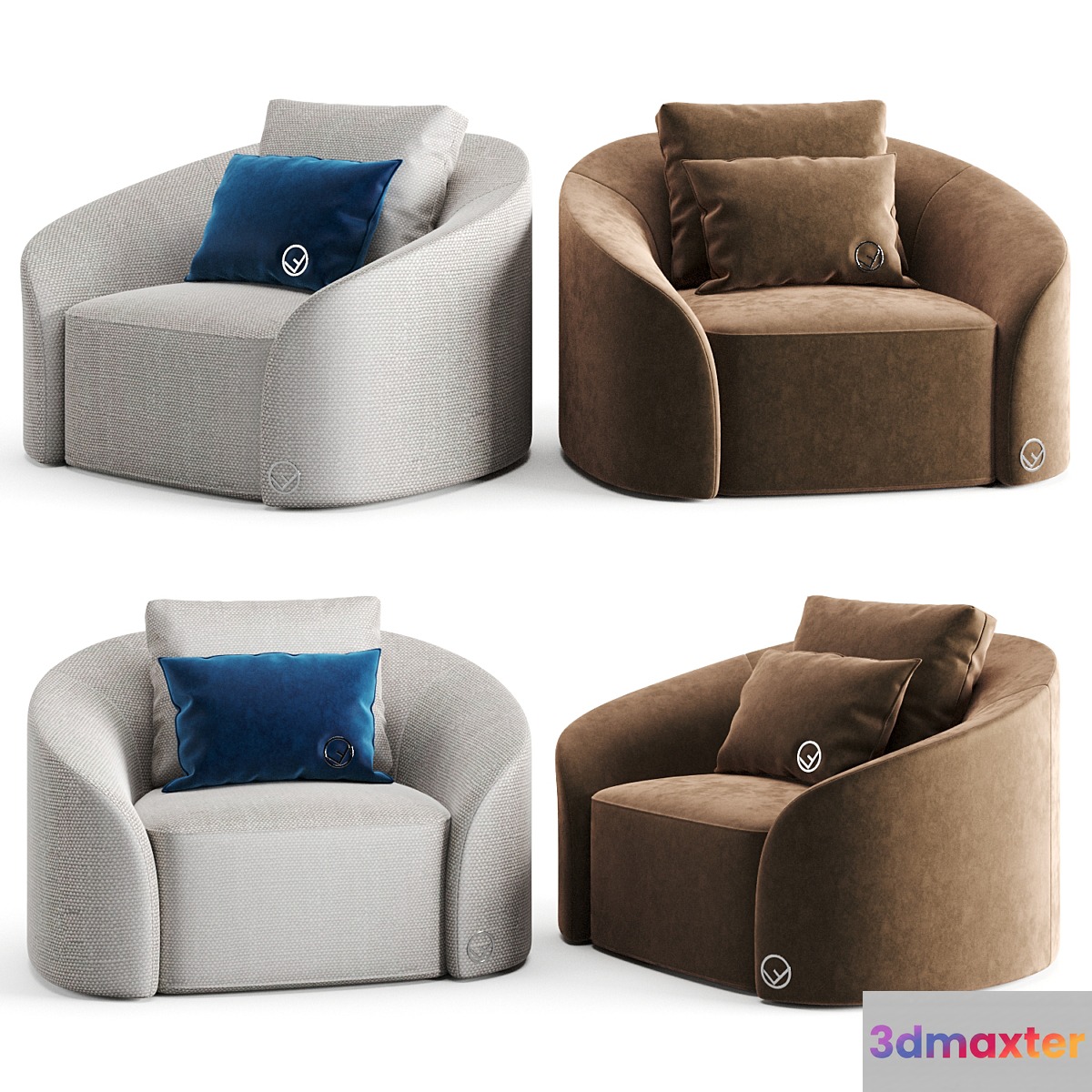 Fendi Casa Bradley Armchair 3D Max