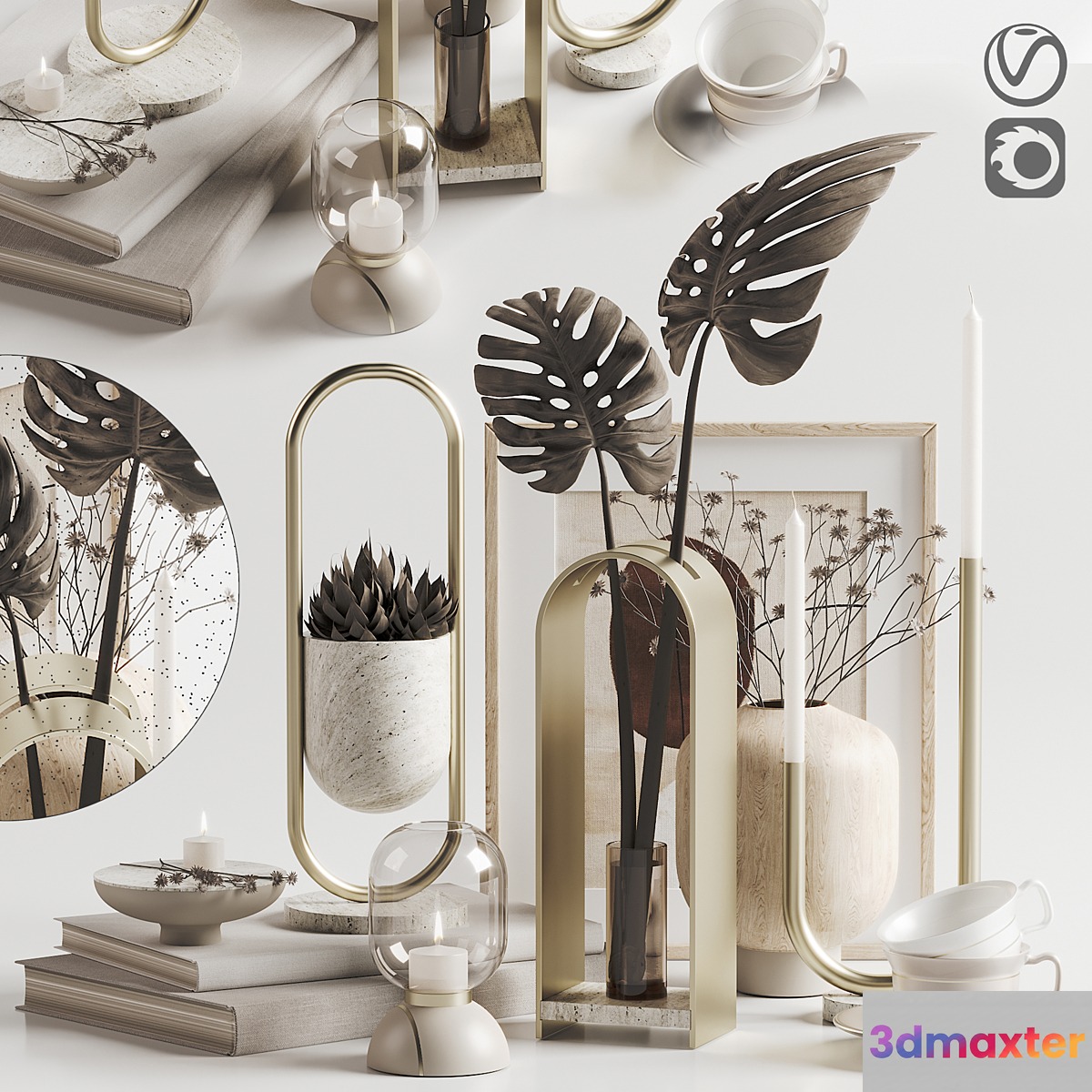 Decoration Set 002 Arche Collection Hauri Candleholder by Peca - No.2