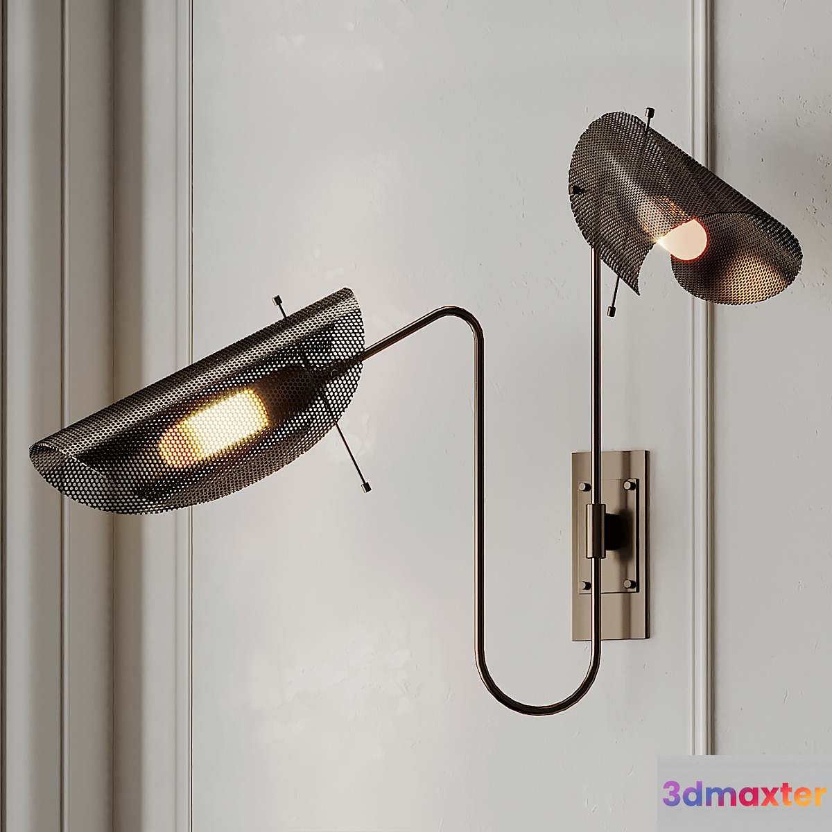 Tulle 2 Wall Lamp in Bronze by Blueprint Lighting