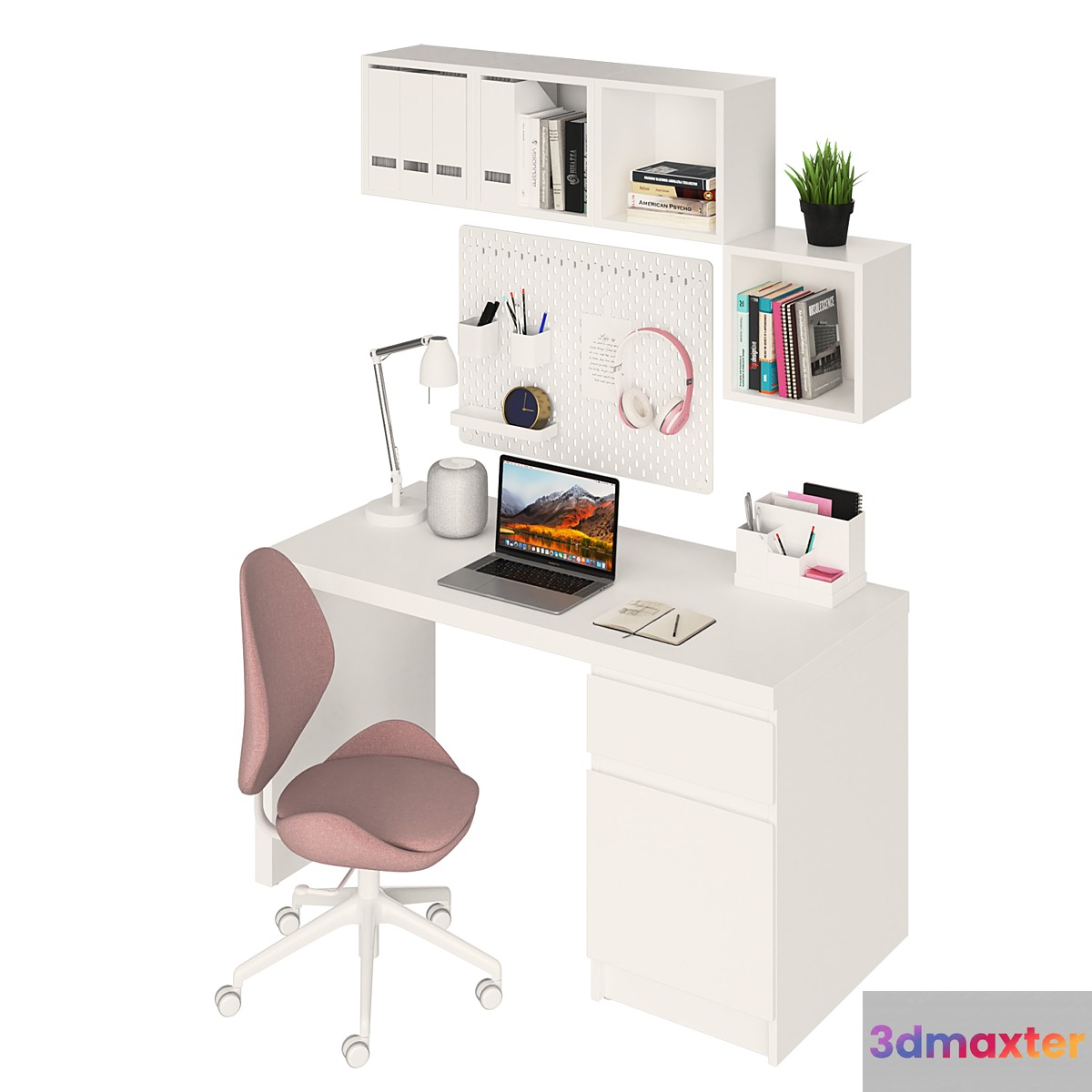 Ikea Malm amd HATTEFJÄLL 3D Max