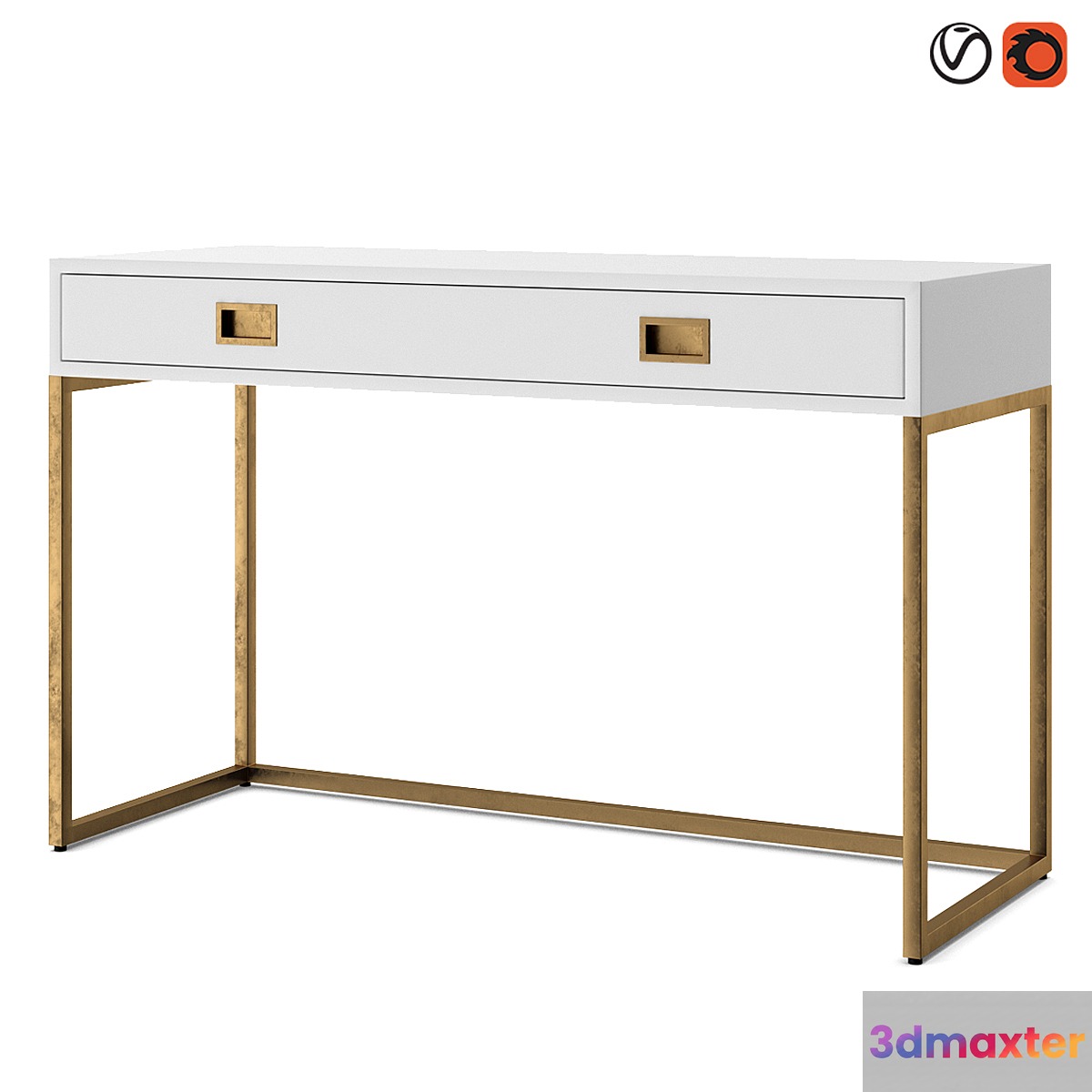 Restoration Hardware Avalon Desk 3D Max