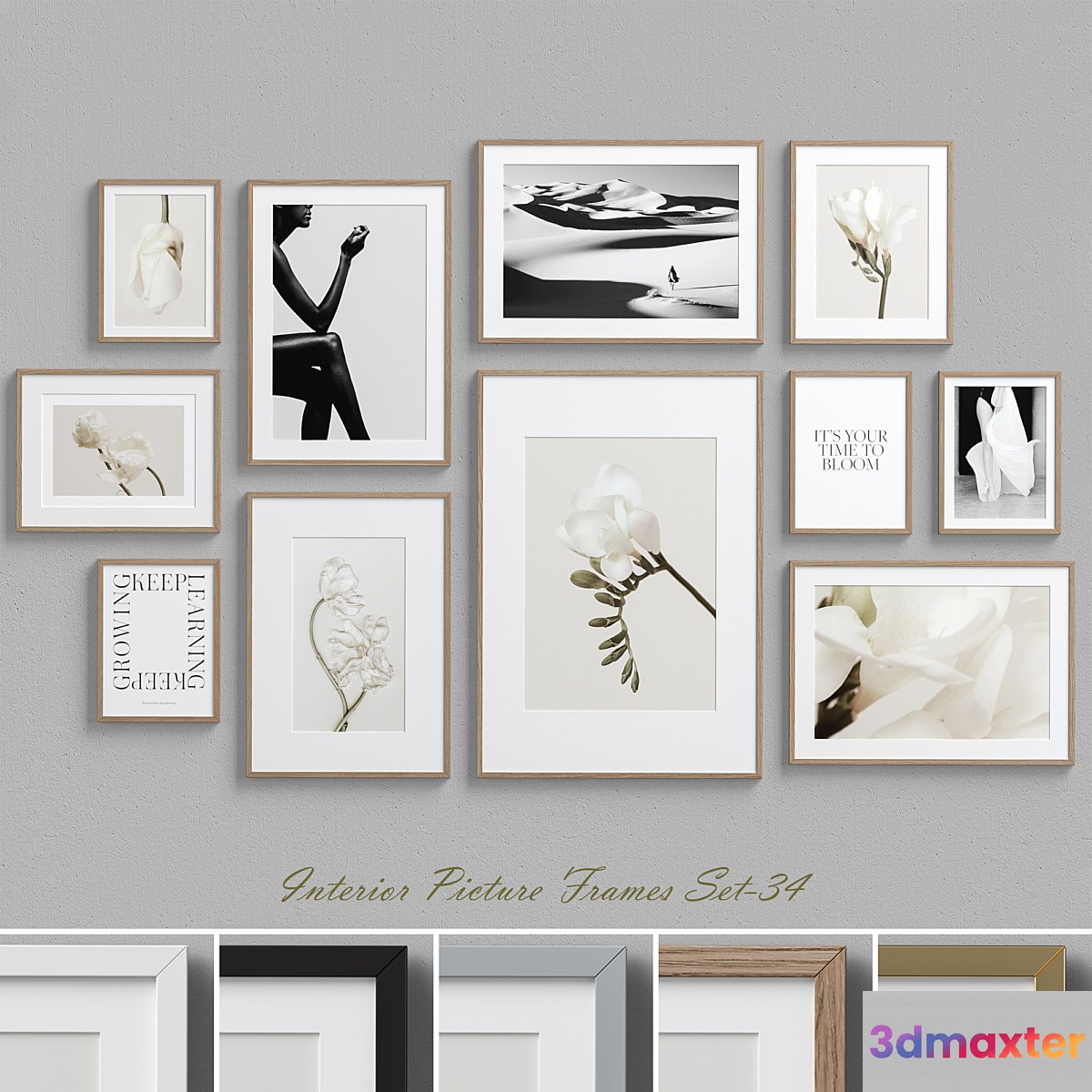 Interior Picture Frames Set-34 3D Max