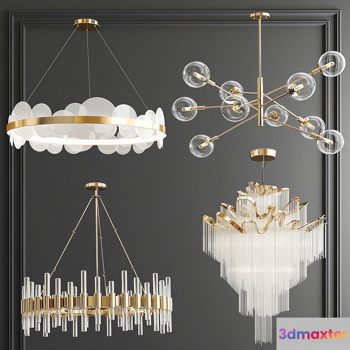 Four Exclusive Chandelier Collection_65 3D Max
