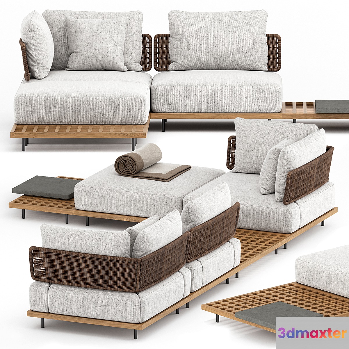 QUADRADO OUTDOOR SOFA by Minotti 3D Max