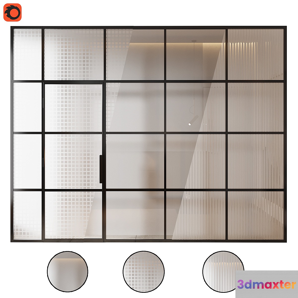 Glass partition - No.4 3D Max