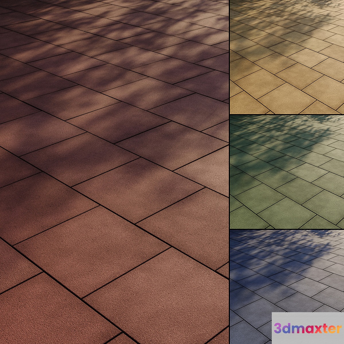 Rubber tile Type 2 3D Max