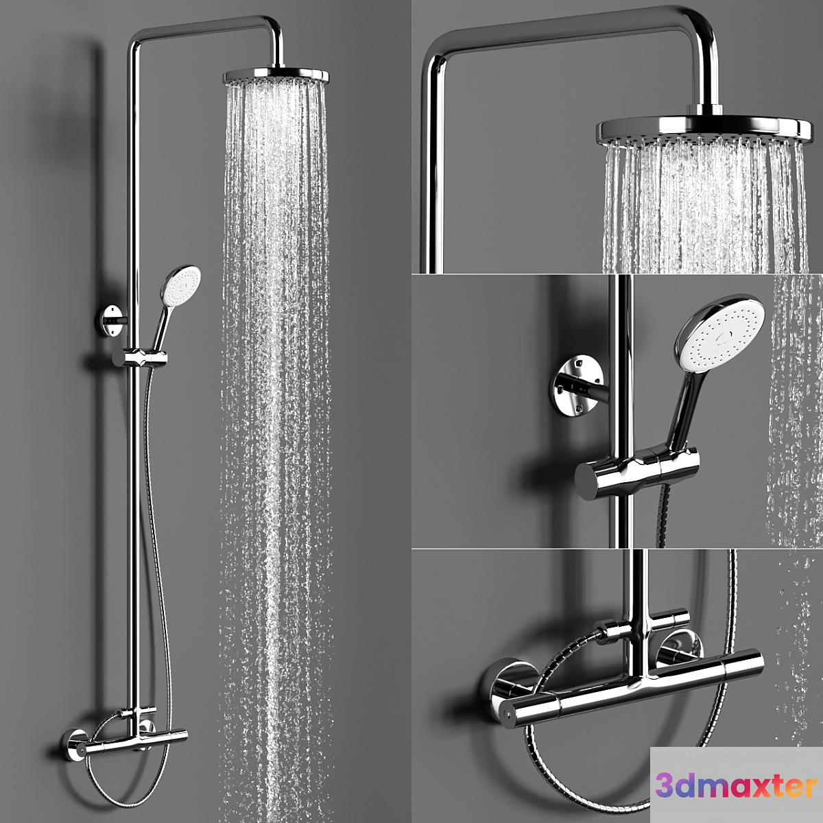 shower + Faucet 3D Max