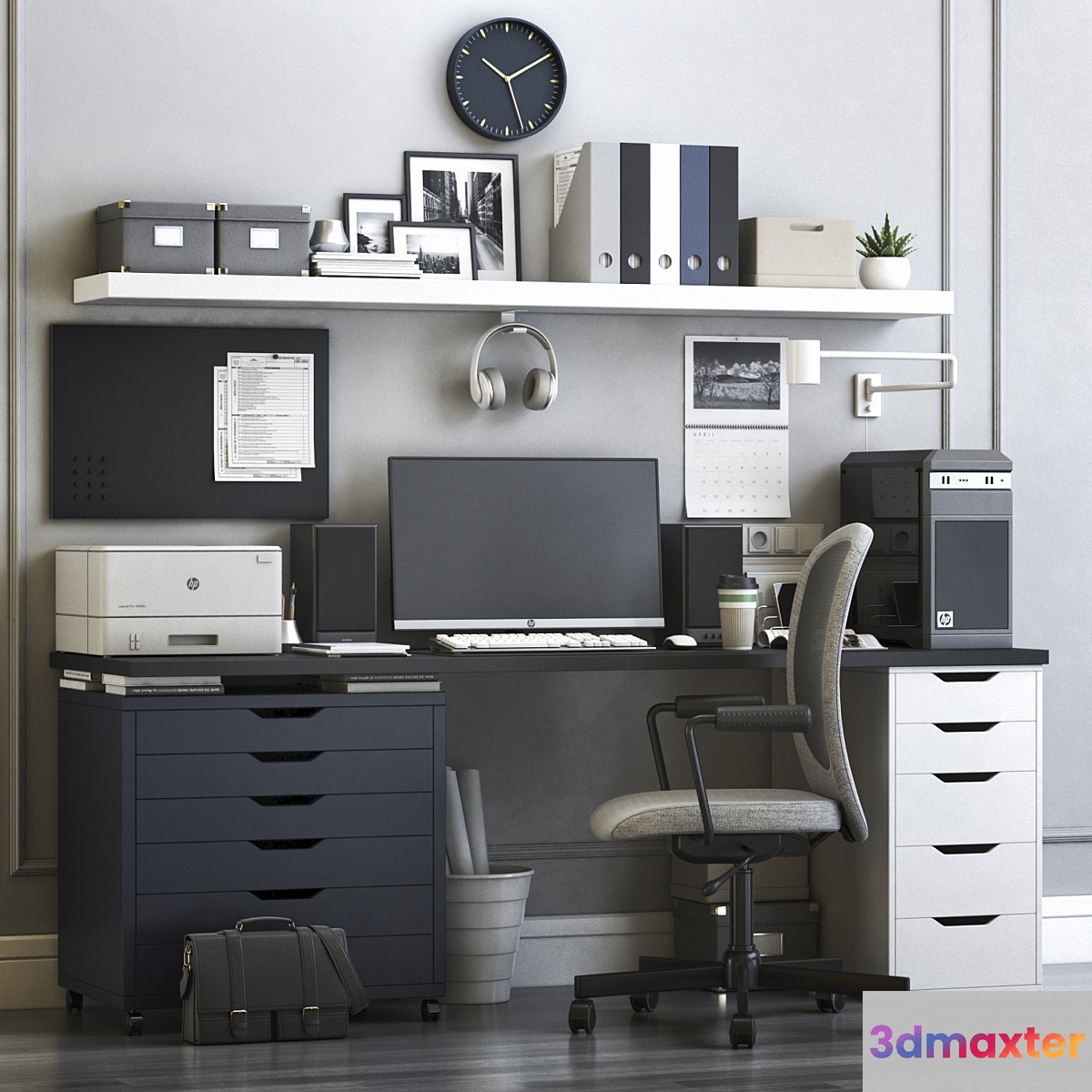 IKEA office workplace 6 3D Max