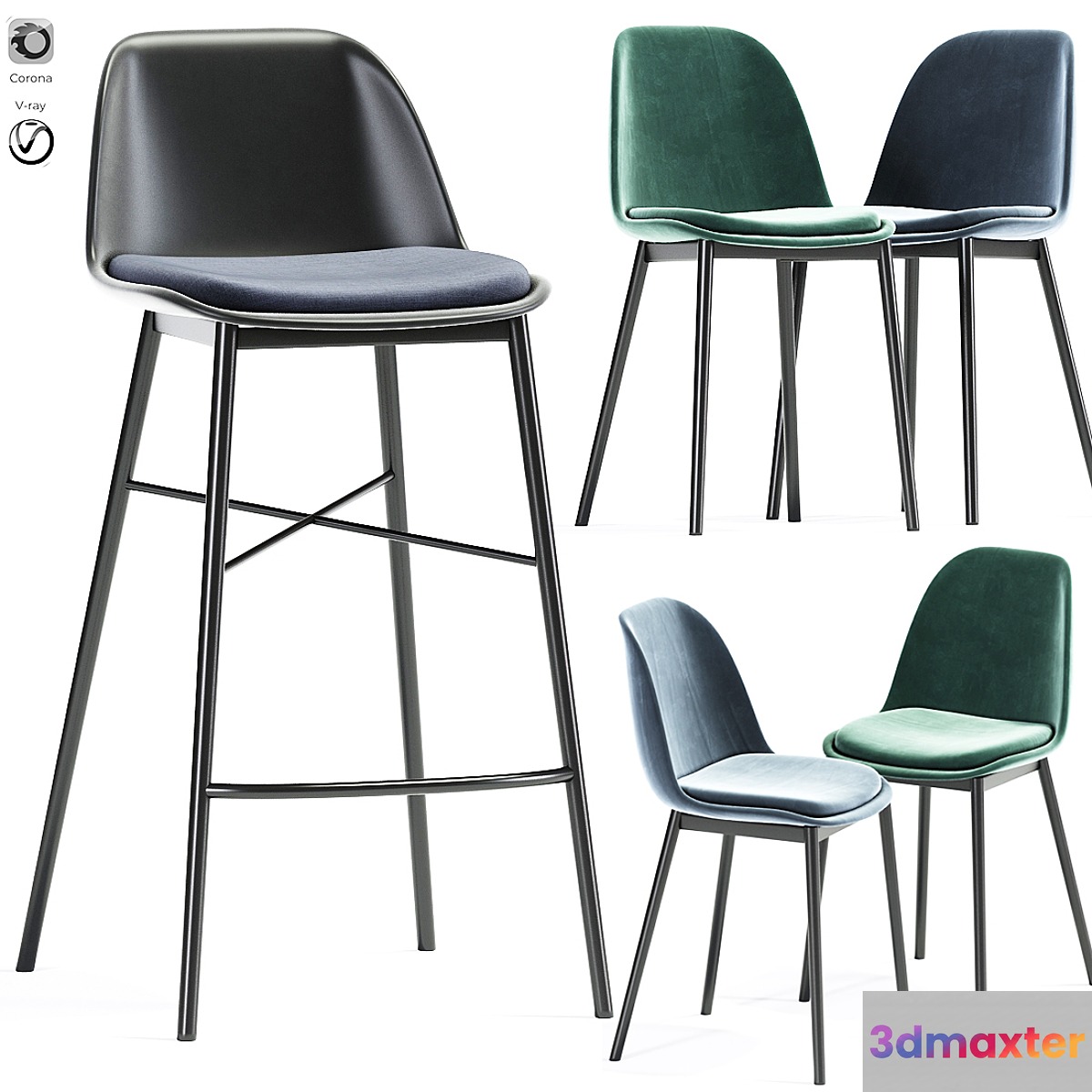Modern Bar Stool And Dining Chair - No.2
