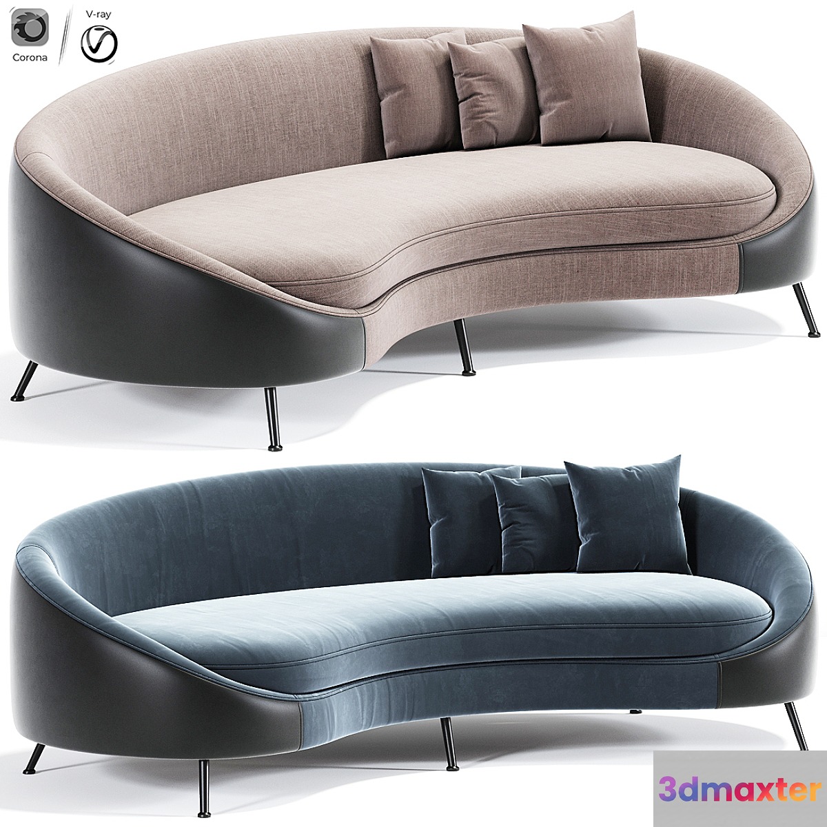 Lounge Curved Sofa 4-Seater