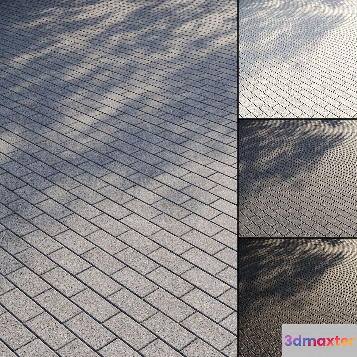 Granite paving slabs Type 1 3D Max