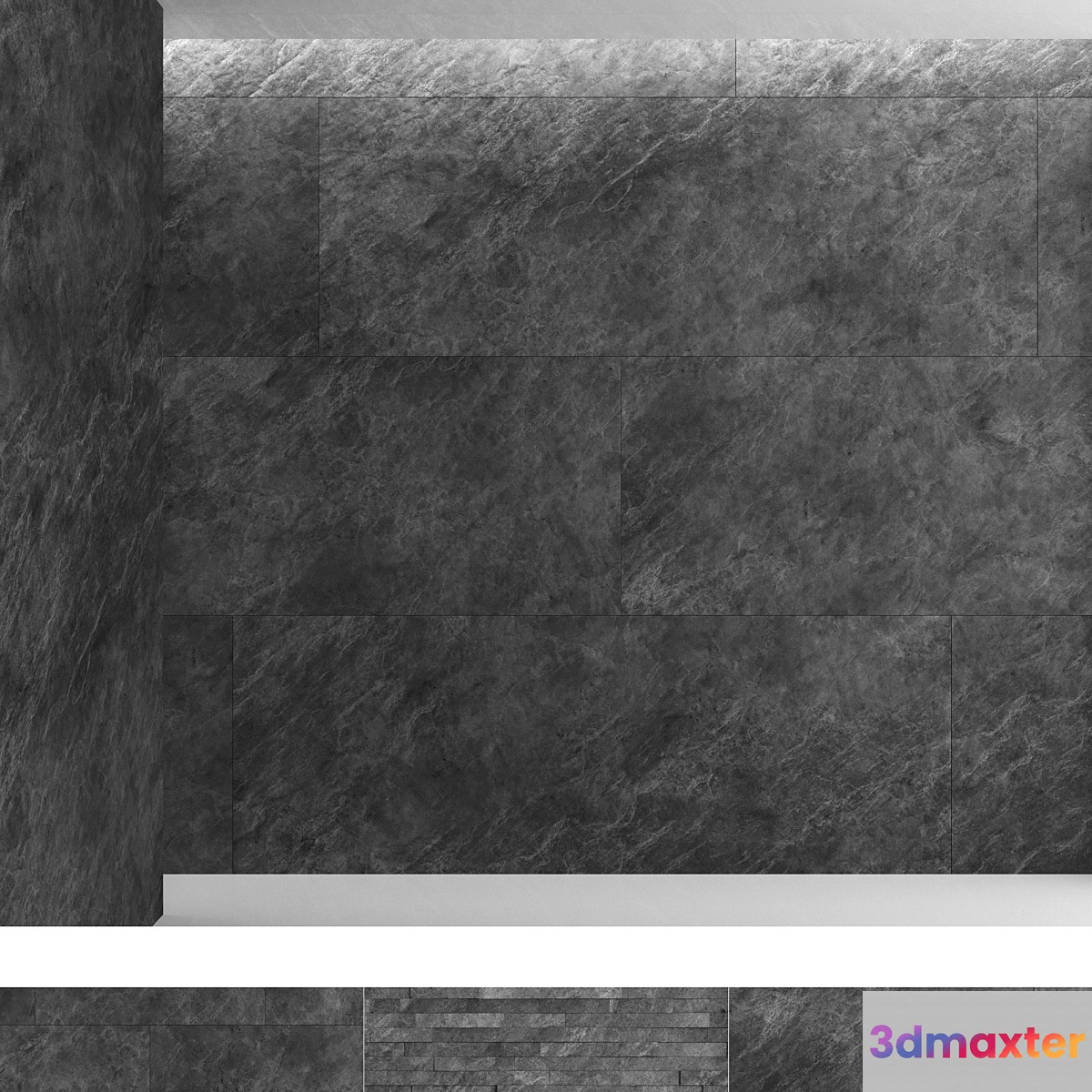 Black slate 3D Max
