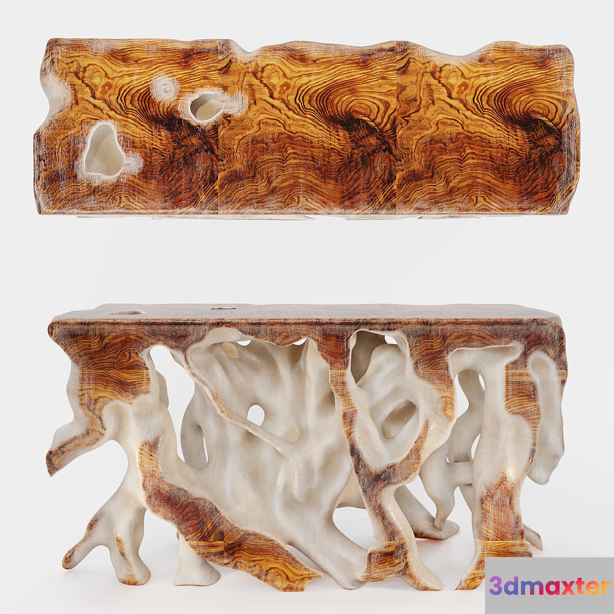Designer Table Top _ Console in the form of tree roots 3D Max