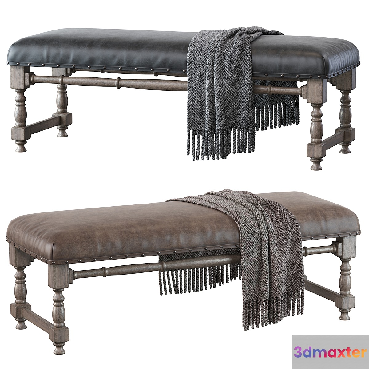Light Gray Upholstered Accent Bench - No.3 Light Gray Upholstered Accent Bench - No.3