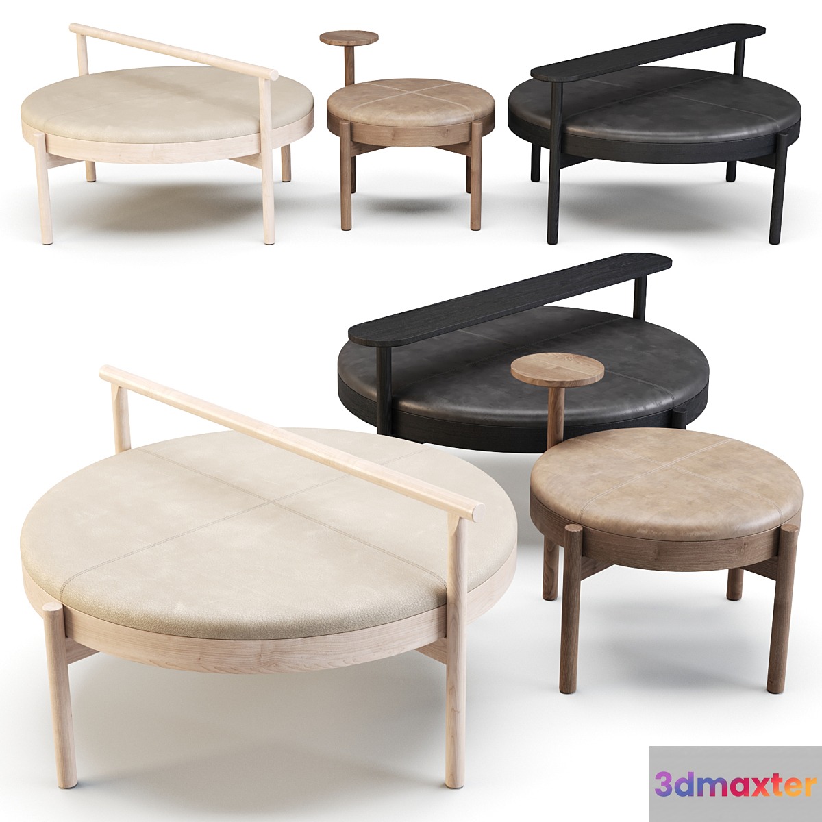 Karl Andersson: Ottomans - Hygge 2020 Set-01 3D Max