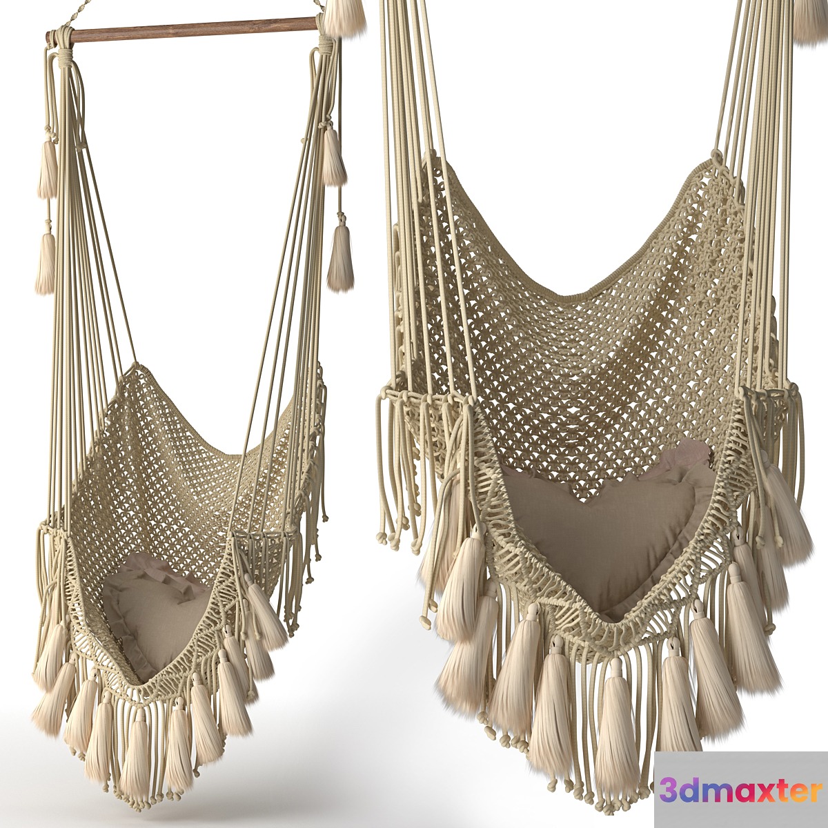 Hammock chair outboard with fringe