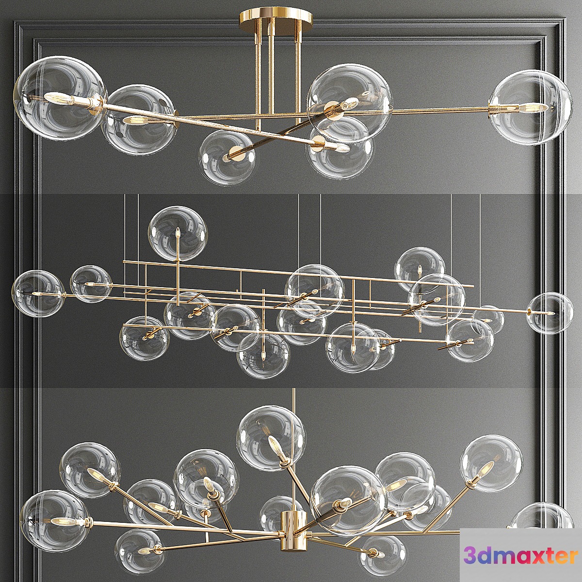 Orizzontale CTC Orion Chandelir - 3 type 3D Max