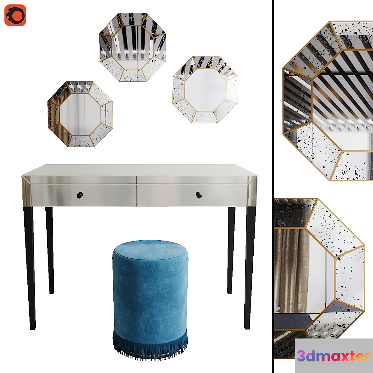 Dressing table Climene la redoute 3D Max