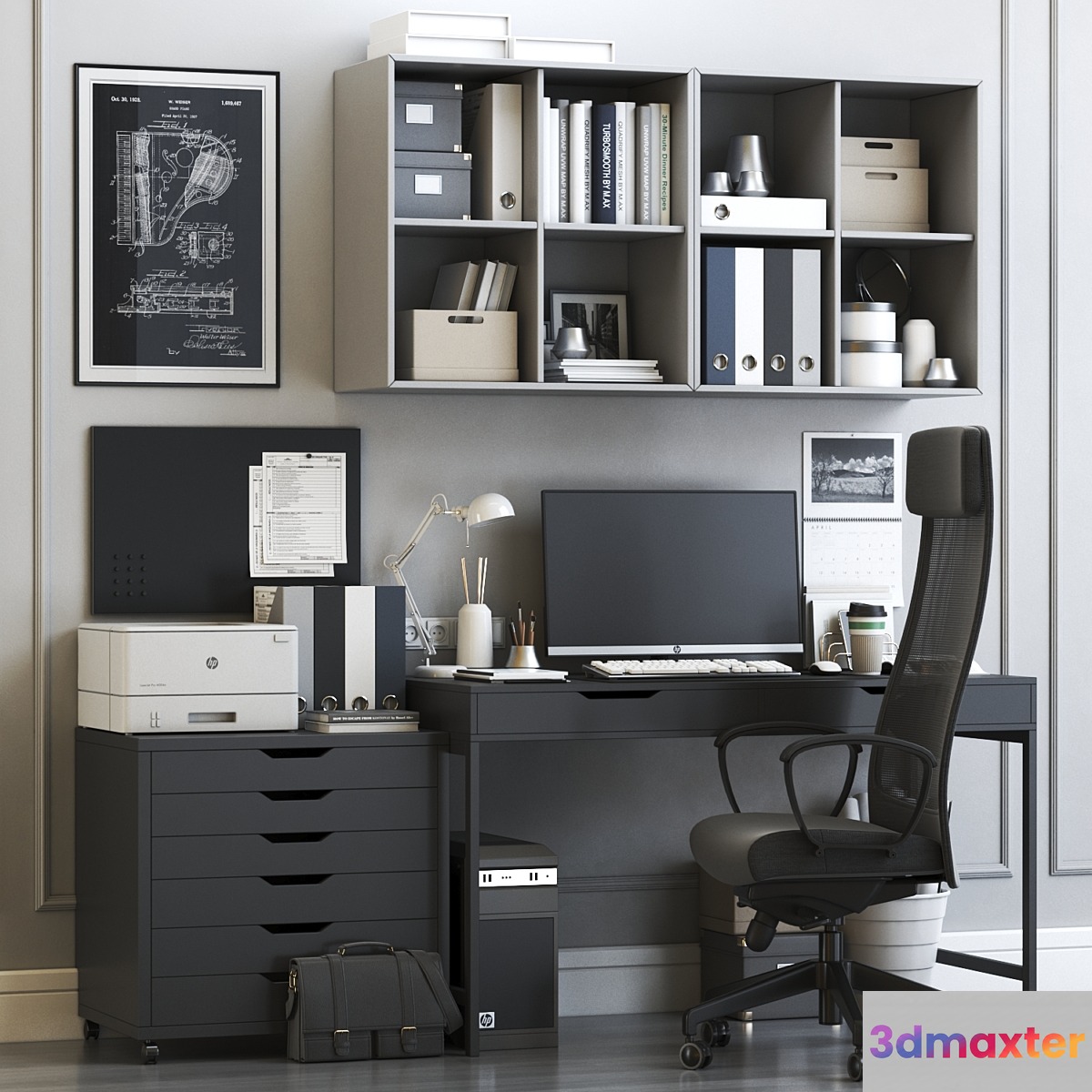 IKEA office workplace 7 3D Max