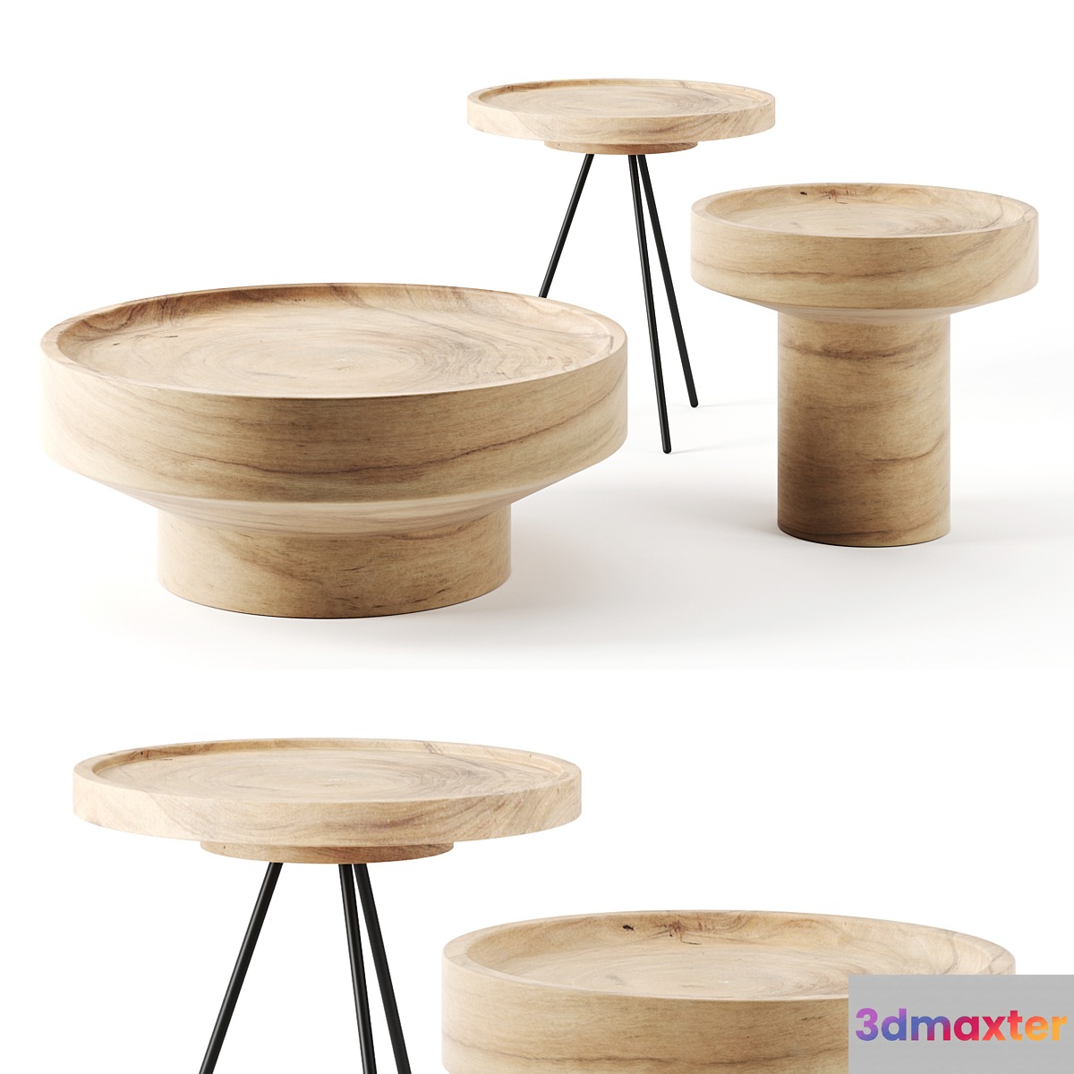 Coffee Tables Set by Green Design Gallery 3D Max