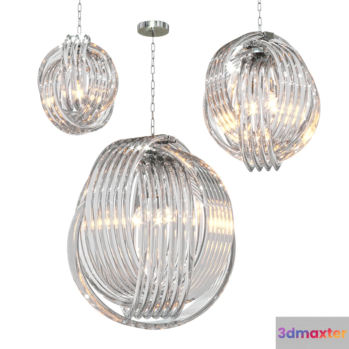 Lamps for ceiling Marco Polo L M S from Eichholtz 3D Max