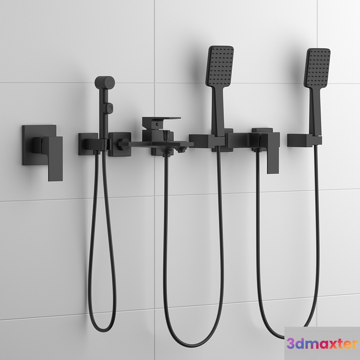 Volle De La Noche shower faucet set 3D Max