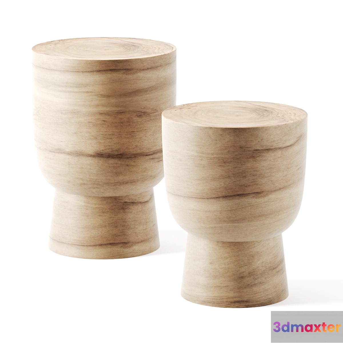 Lawu Stump Stools by The Citizenry 3D Max