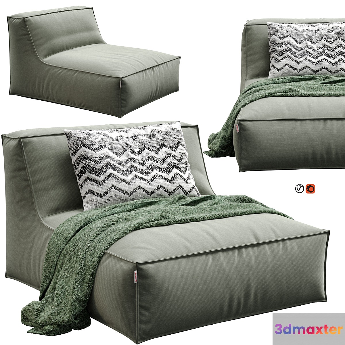 Mareta XL Lounge Chair by Diabla 3D Max