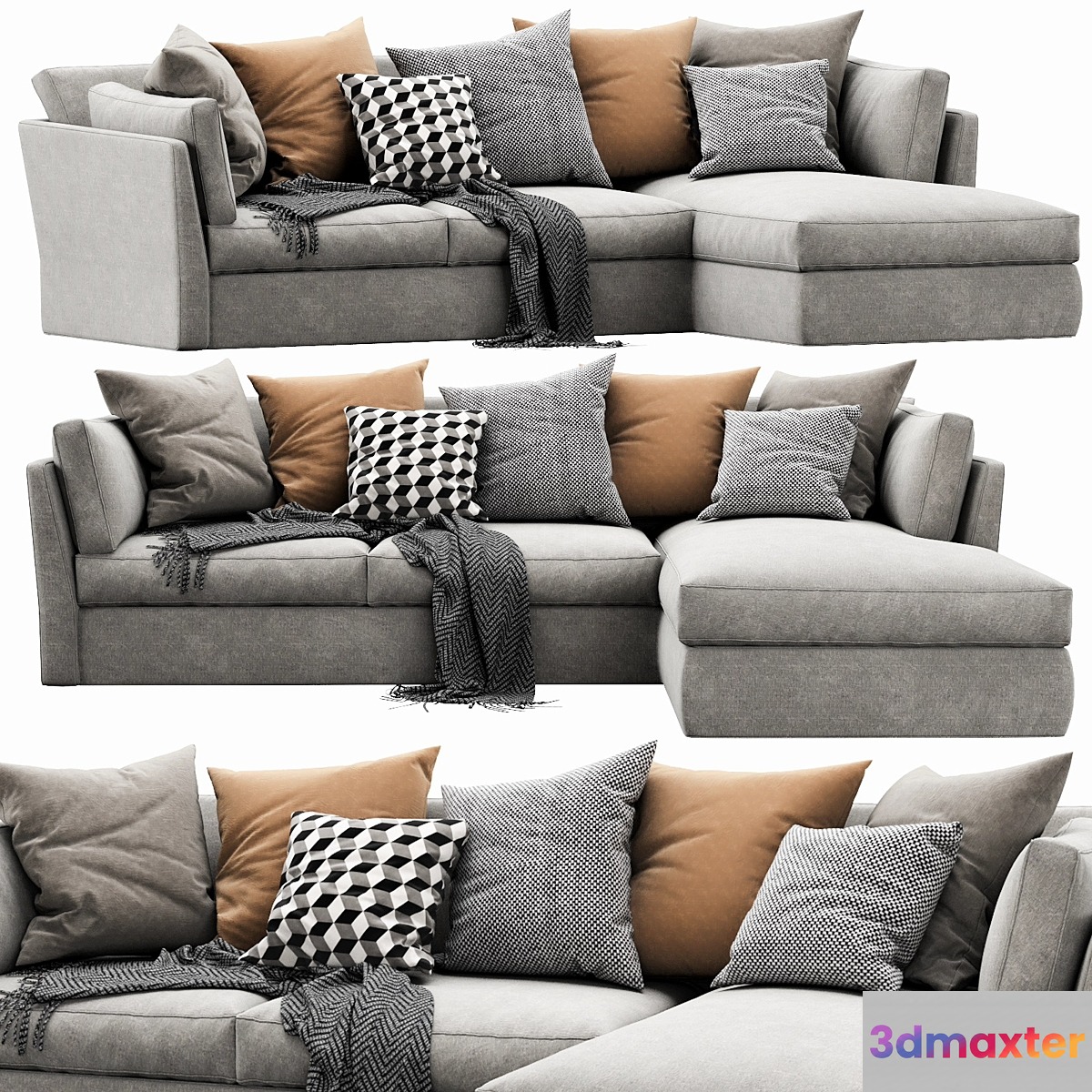 Meridiani Queen Chaise Lounge 3D Max