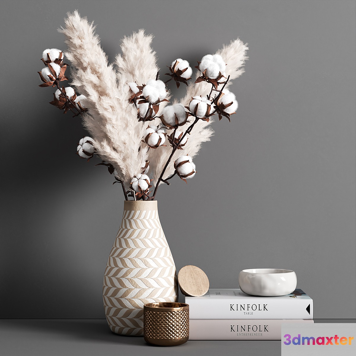 Decorative set pampas