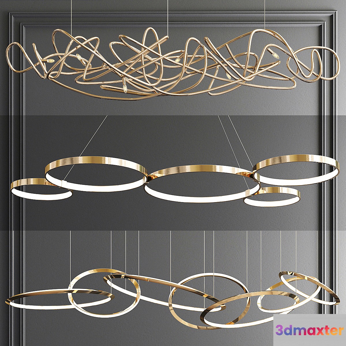 Terzani Oracle Capella Rings - 3 type 3D Max