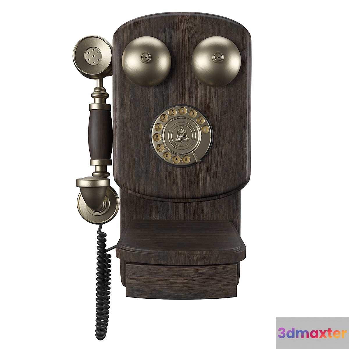 Vintage wall phone 3D Max