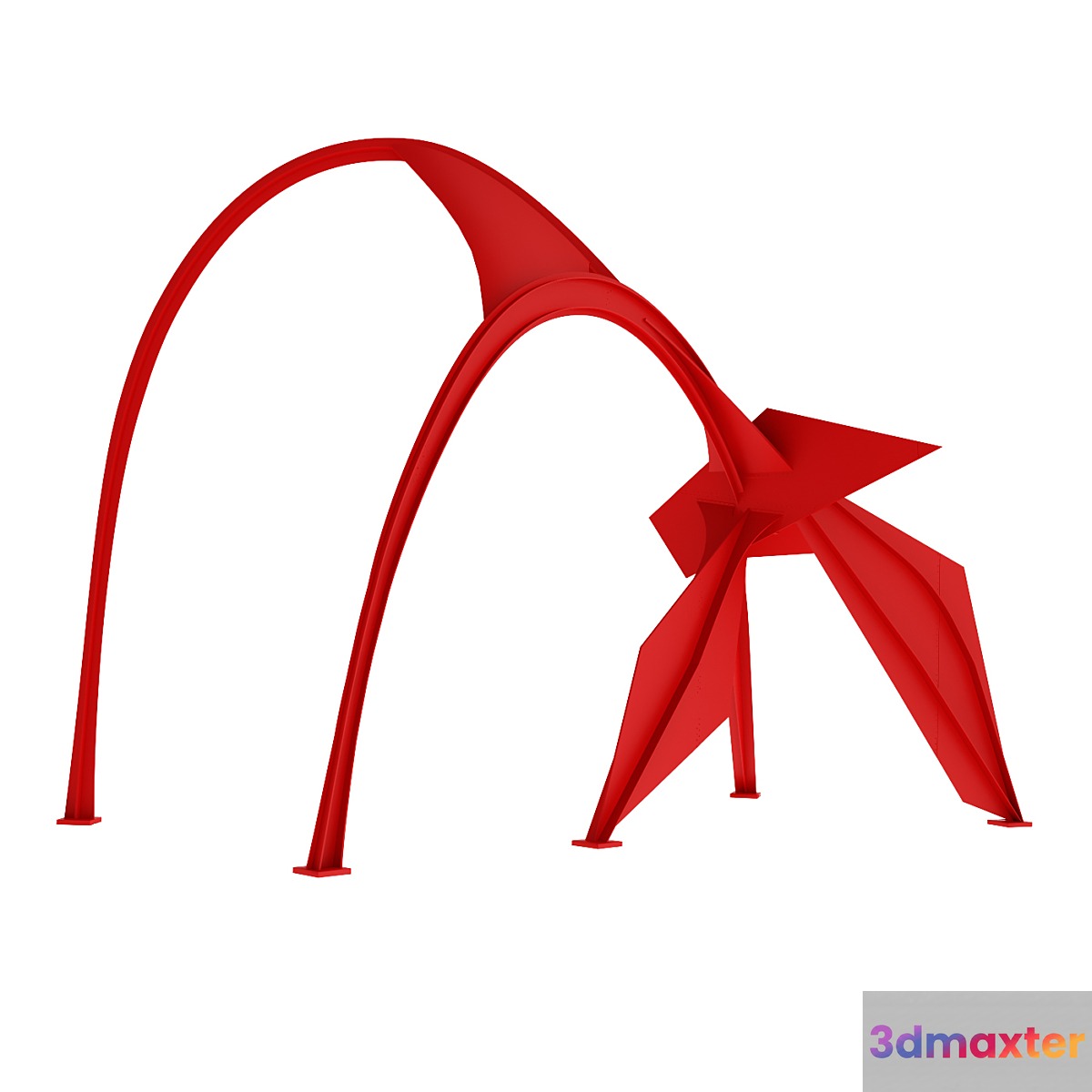 Flamingo sculpture in Chicago 3D Max
