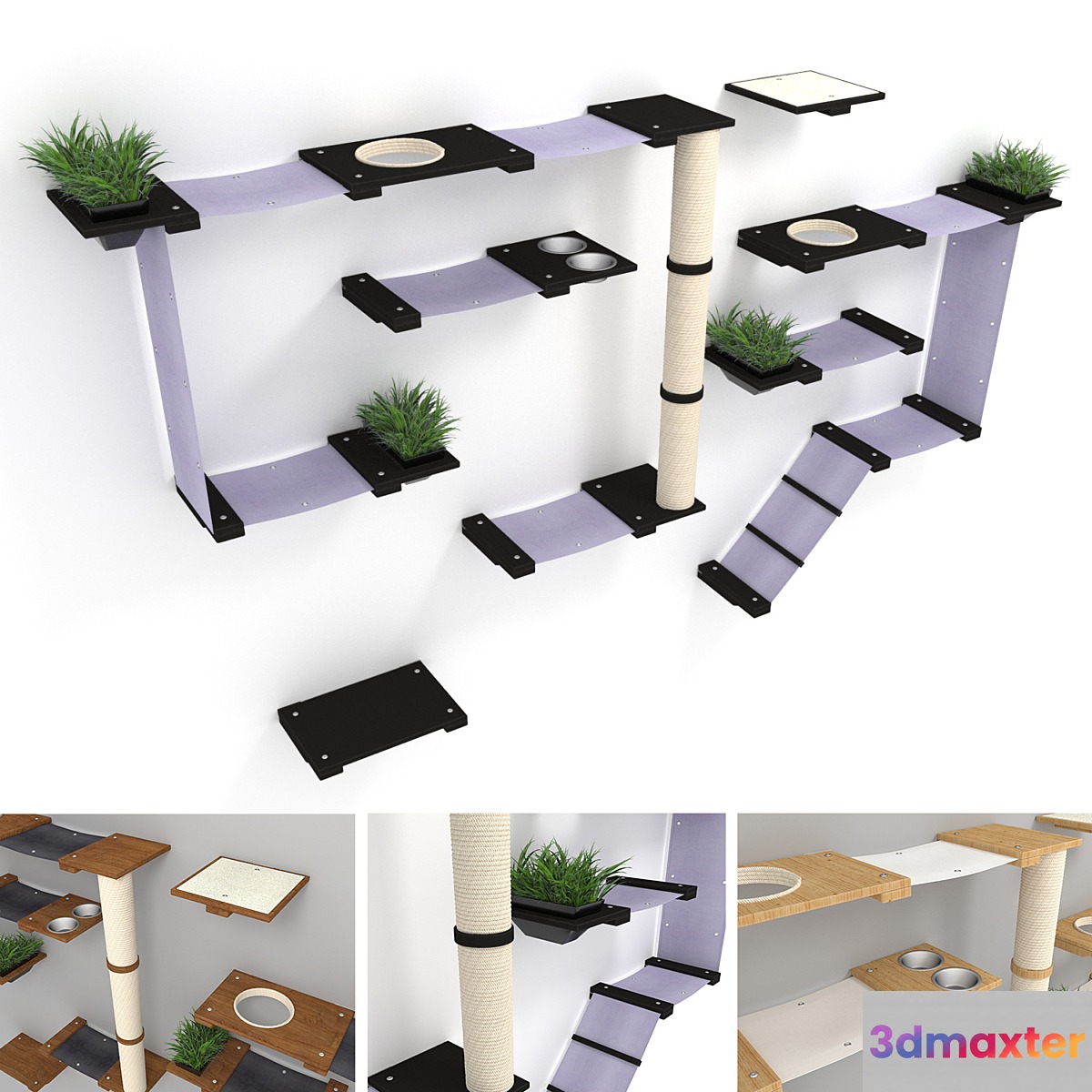 Cat furniture (game complex) CatastrophiCreations set 1 3D Max