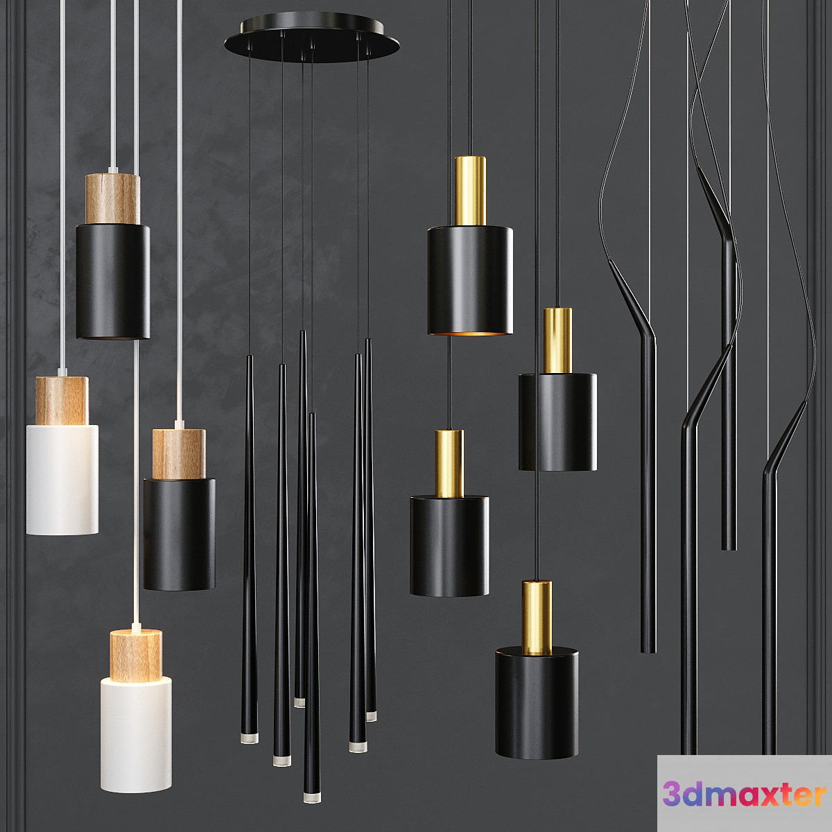 Pendant lights set 029 - No.4