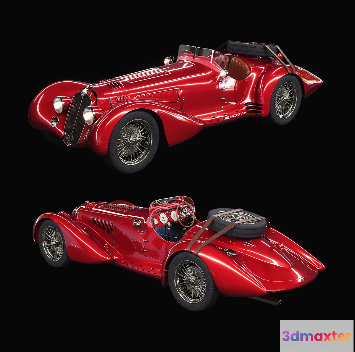 Alfa Romeo 8C 2900B Mille Miglia Roadster 3D Max
