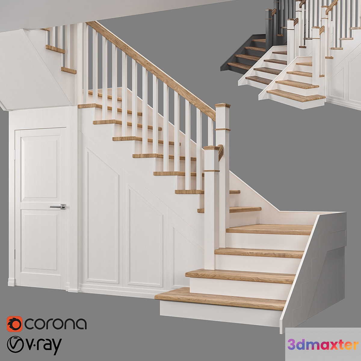 Staircase with pantry 3D Max