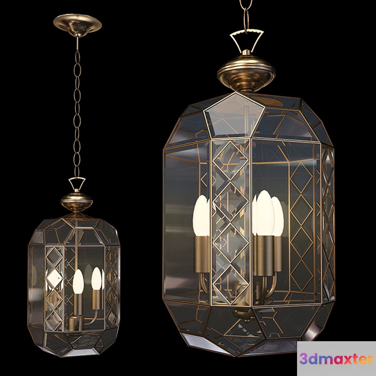 hanging lamp WUNDERLICHT WHITE SEA (YL6111AB-P3) 3D Max