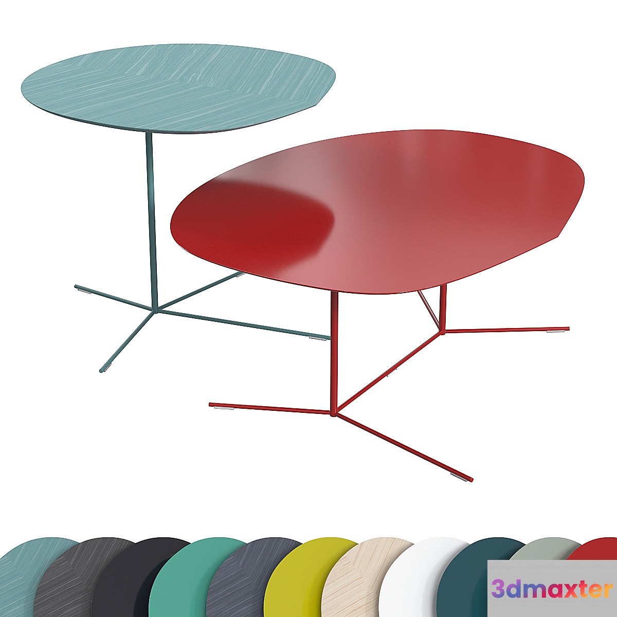 Coffee tables Paola Lenti Ivy. (11 materials)
