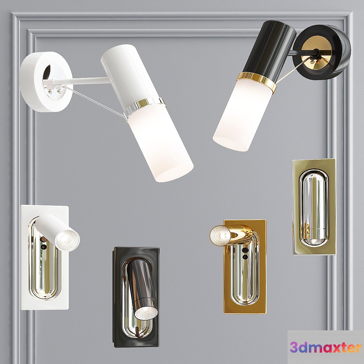 F-Promo Viator and Ledtube Wall Collection 3D Max
