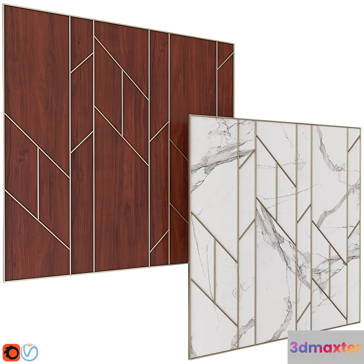 Decorative wall panel 15 3D Max