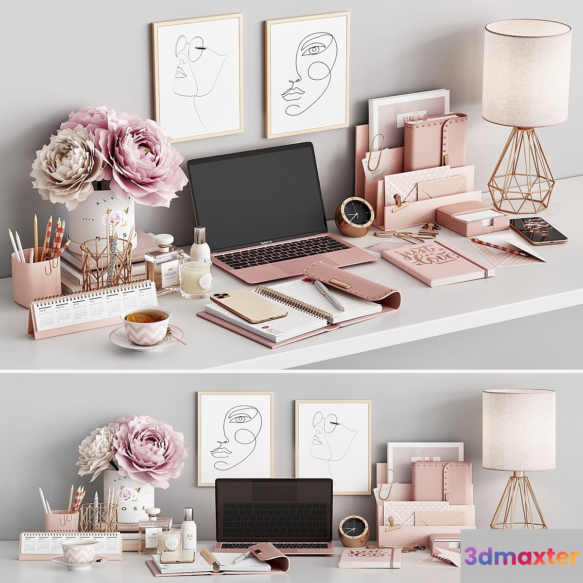Workplace set WT 02 Rose - No.3