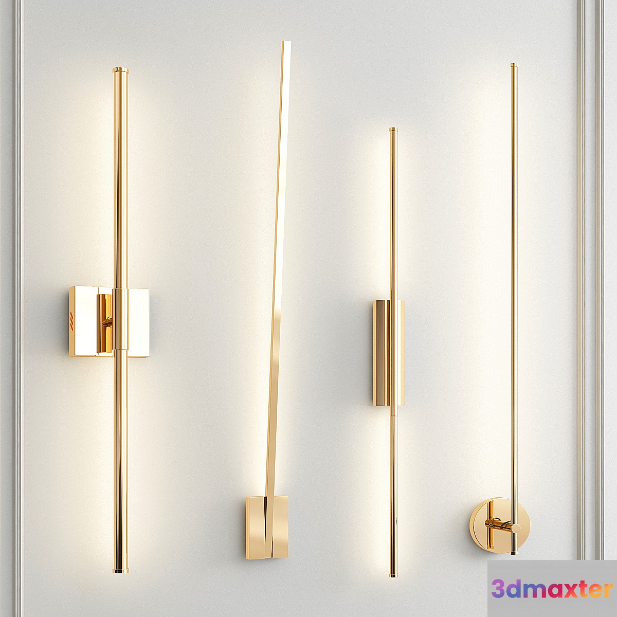 Four Nice Wall Lights_13 3D Max