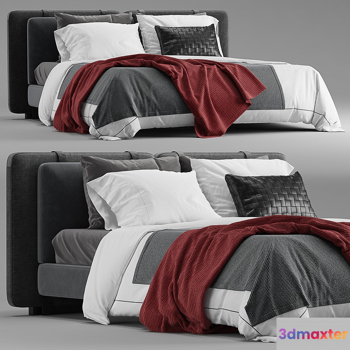 Minotti tatlin soft bed 3D Max