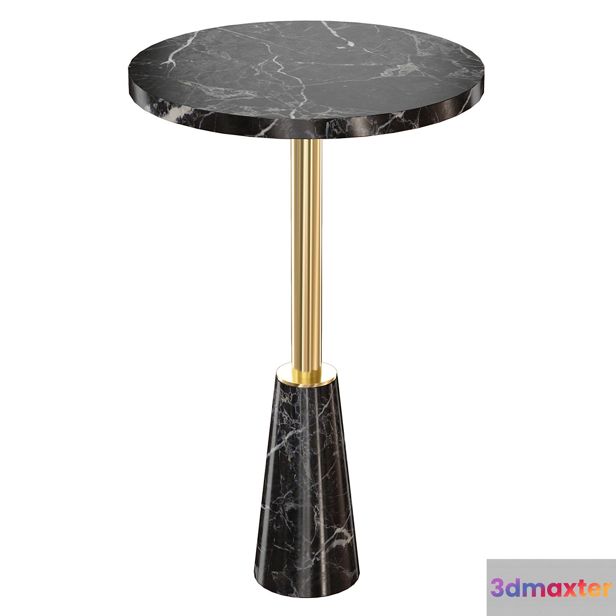 Leni Black Marble Drink Table (Crate and Barrel) - No.3