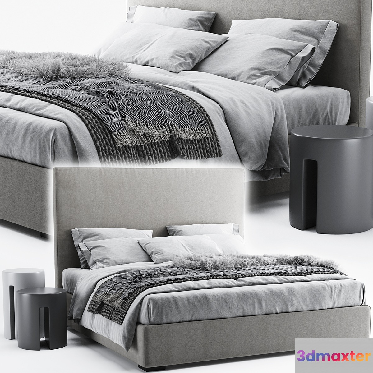 Meridiani Bardo Due Scandinavian Set 3D Max