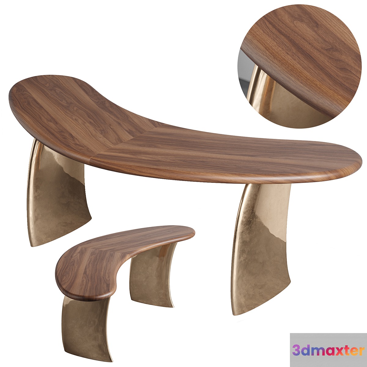 AGUIRRE DESIGN Kaimana Desk 3D Max