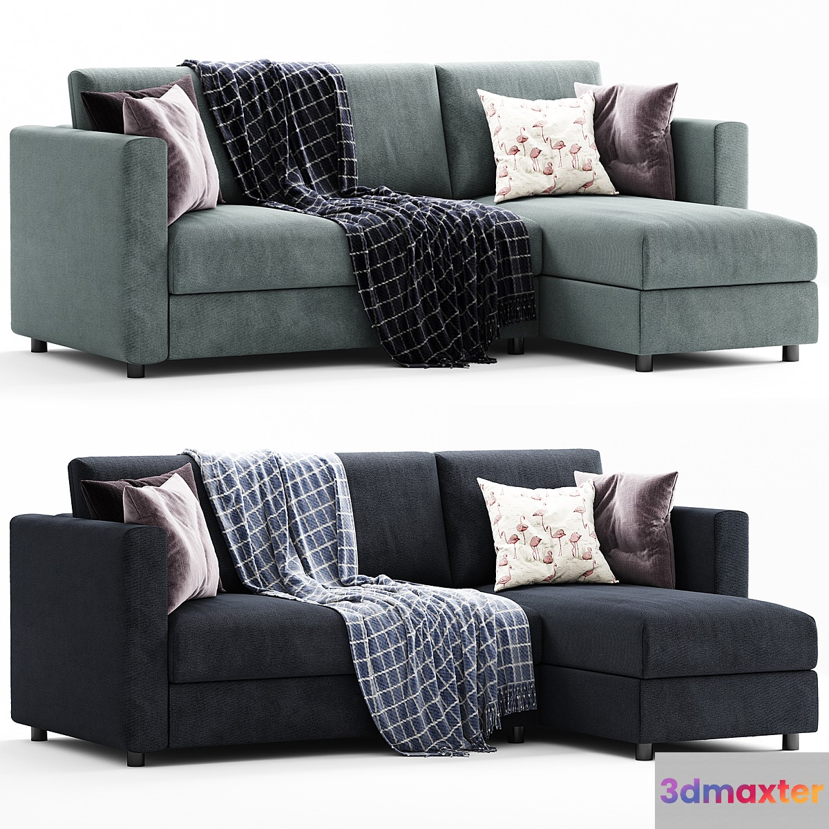 Ikea Finnala 3 seats Chaise Longue 3D Max