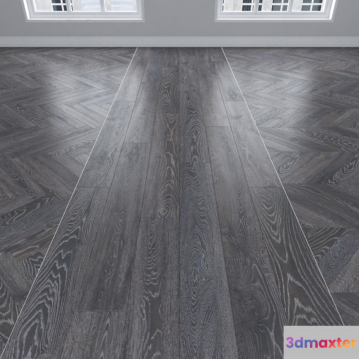 Parquet Oak 3 types: herringbone linear chevron. - No.10 3D Max